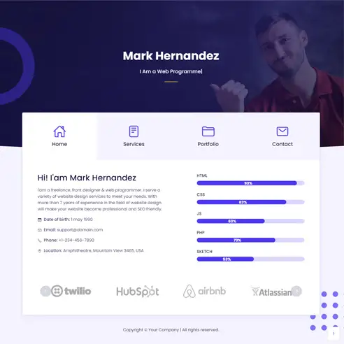Bootstrap personal template